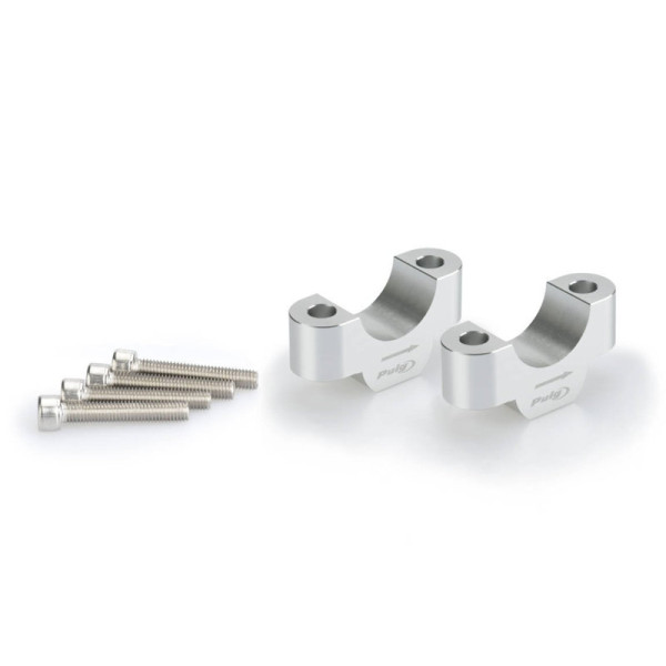 Puig 20mm Handlebar Risers For 32mm Bars Silver